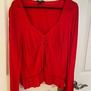 Express peplum blouse. Red. Size M